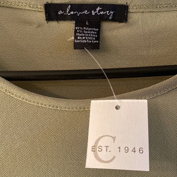 A Love Story Green Pearl Embellished Blouse - Picture 10 of 13